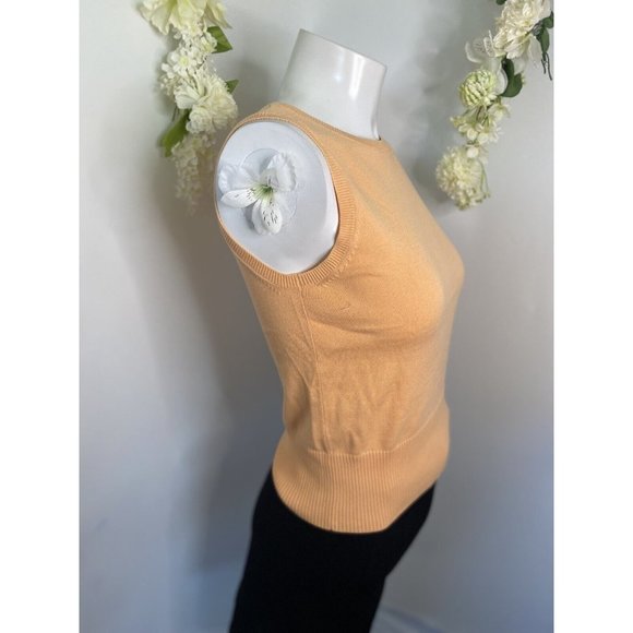 Petite Sophisticate Orange Cotton Spandex Vintage Cardigan Shell Set Size P EUC - Picture 9 of 16